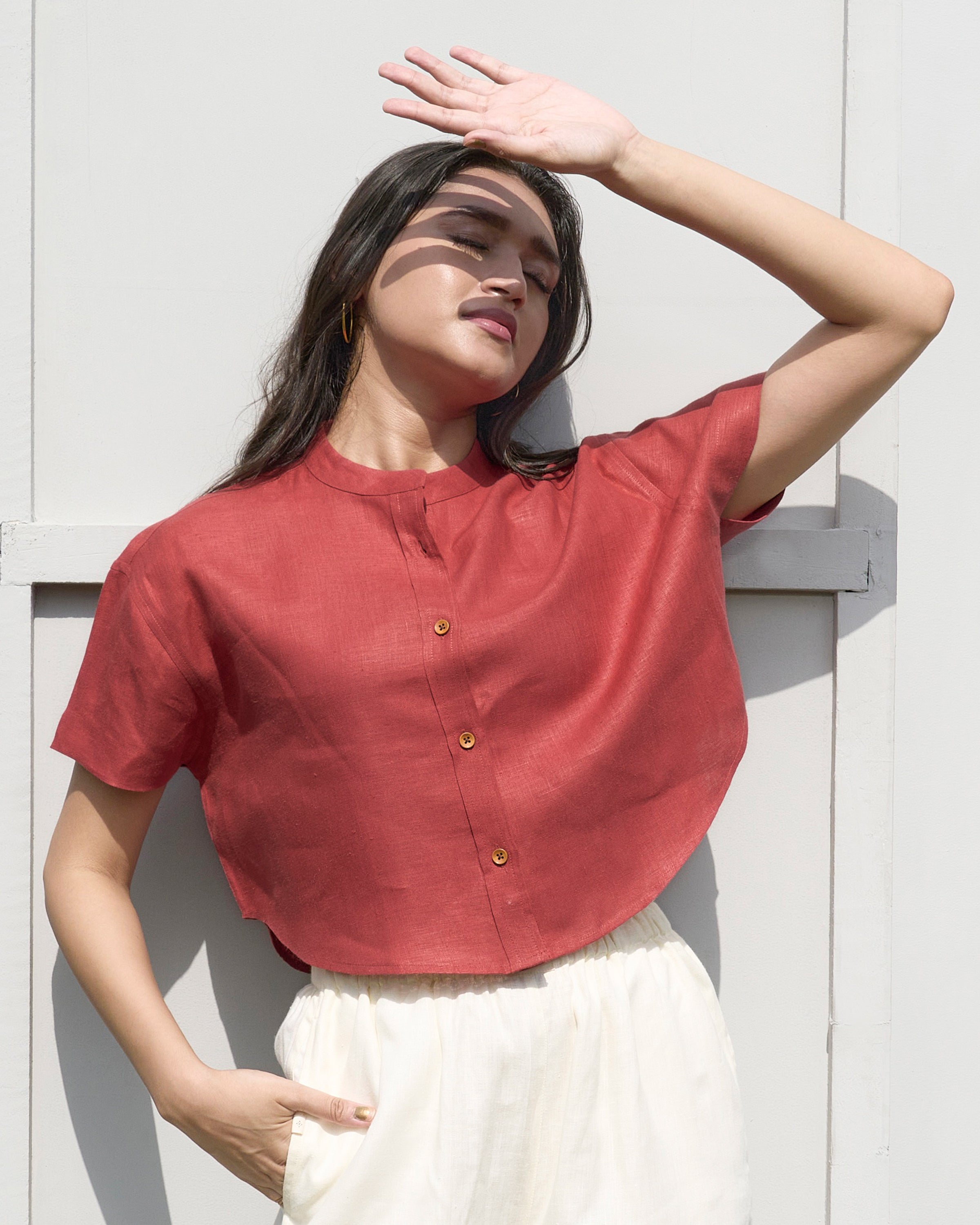 Mandarin Collar Blouse